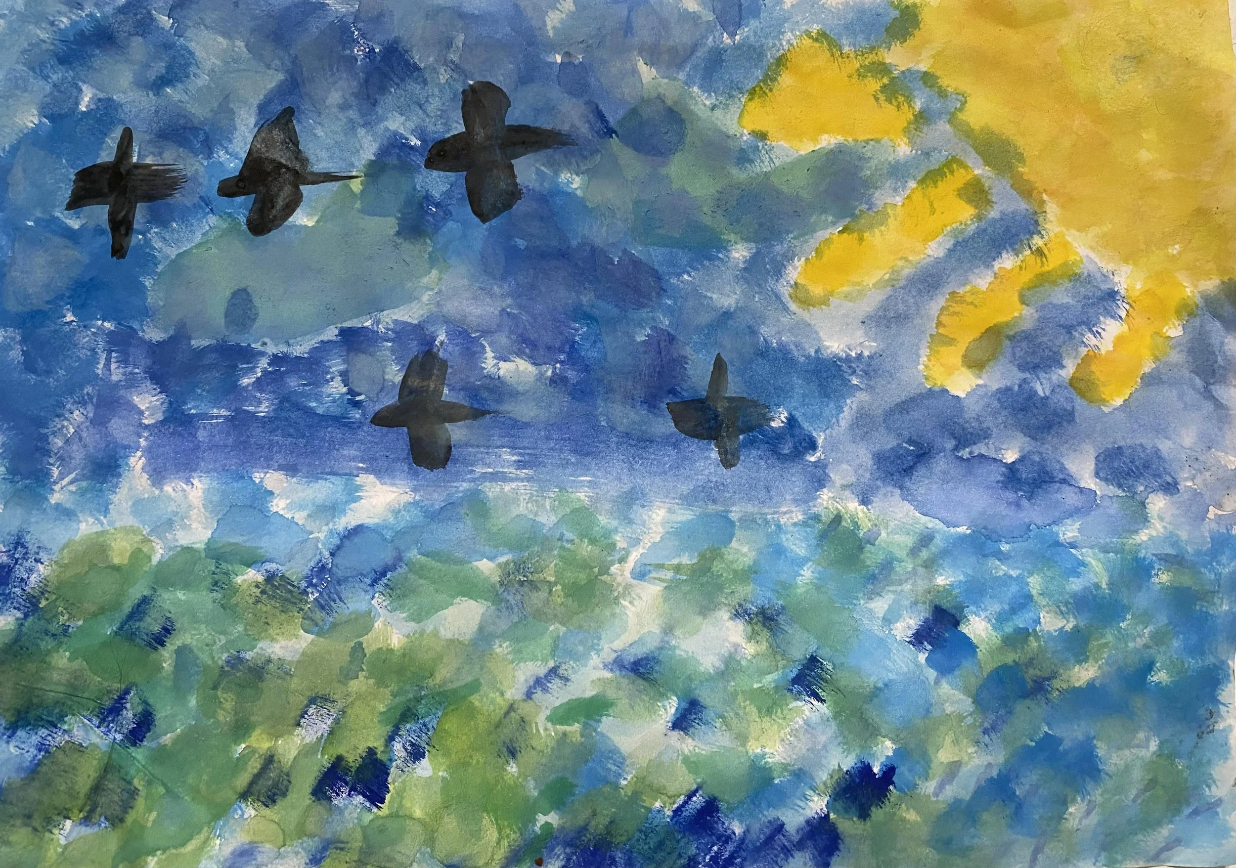 Flying home by Emily aged 6.jpg