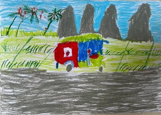 'Tuk Tuk In Sri Lankan landscape' by Daniru aged 7.jpeg