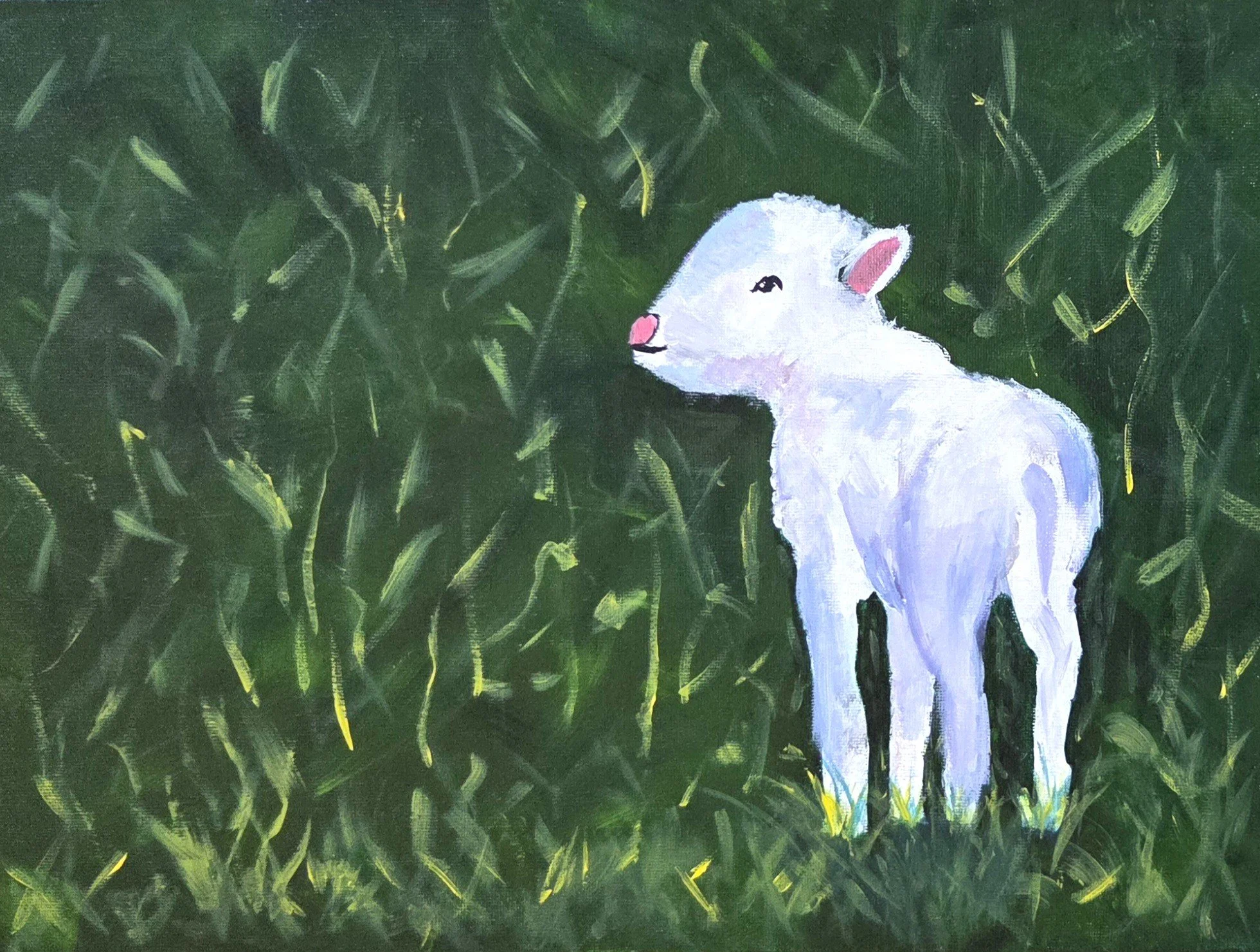 'Little lost lamb- Snowy' by Azahlia aged 9