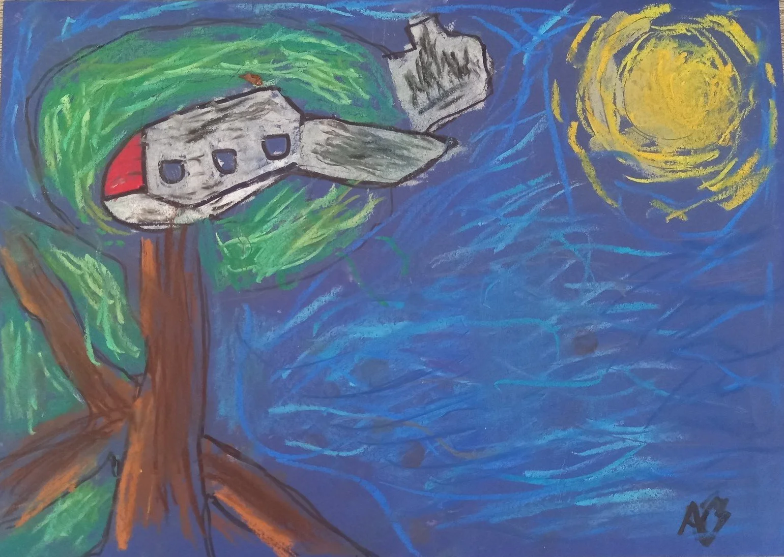 Tree house Van Gogh style by Alexander aged 10.jpg