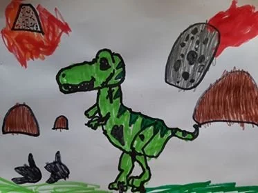 'Dino land by Elliot aged 7.jpg
