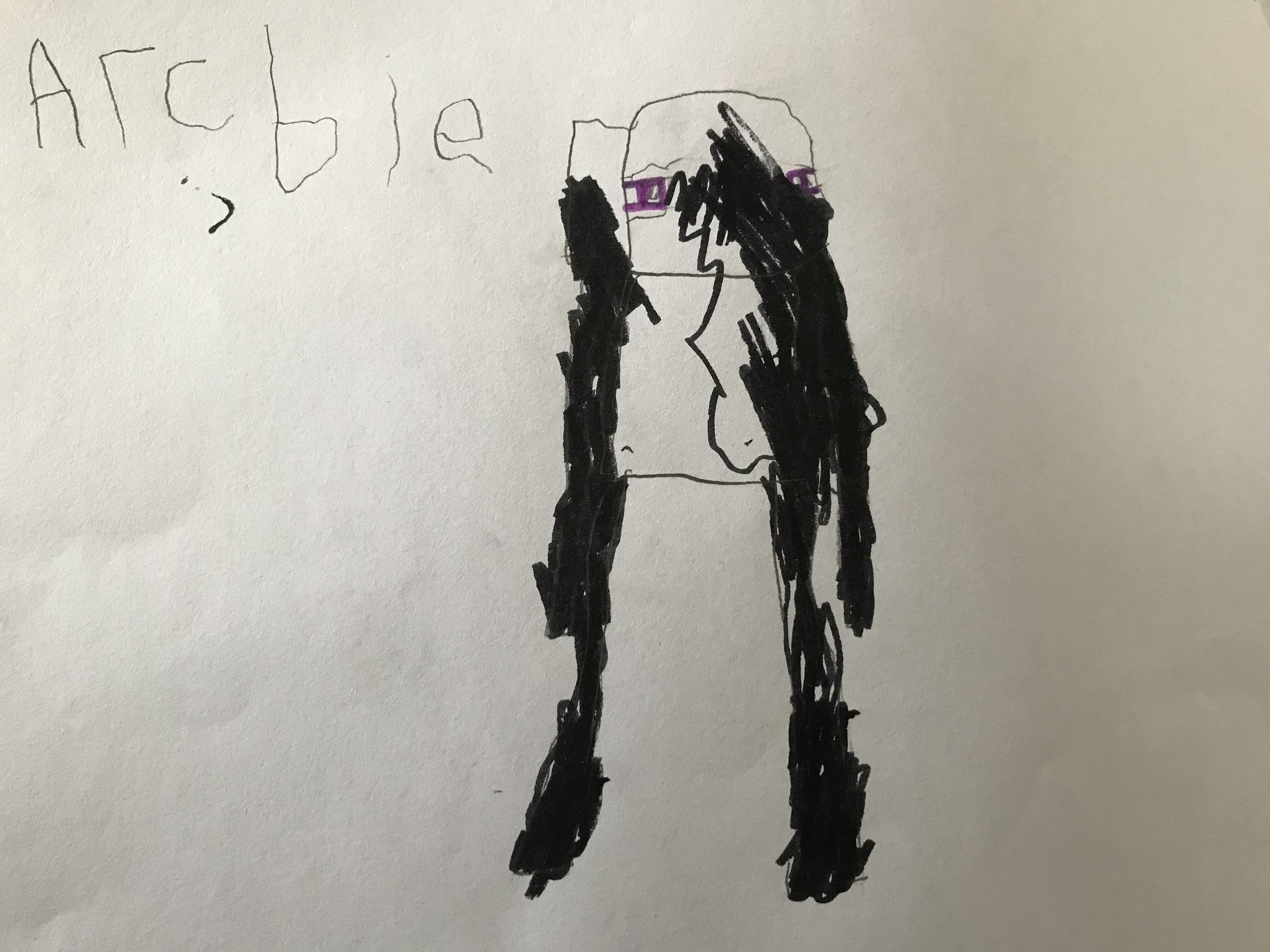 Minecraft Enderman by Archie aged 5.jpg