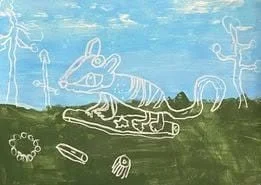 Numbat in it's natural habitat by Jackson aged 8.jpg
