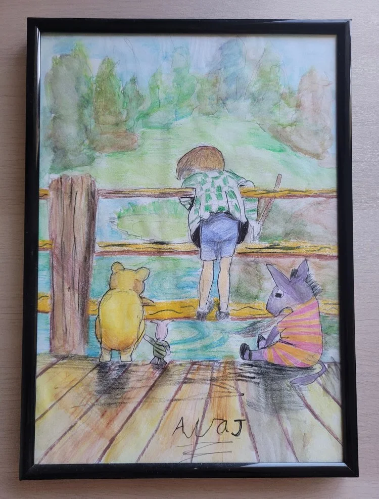 Winnie the Pooh and friends by Ava aged 11.jpg