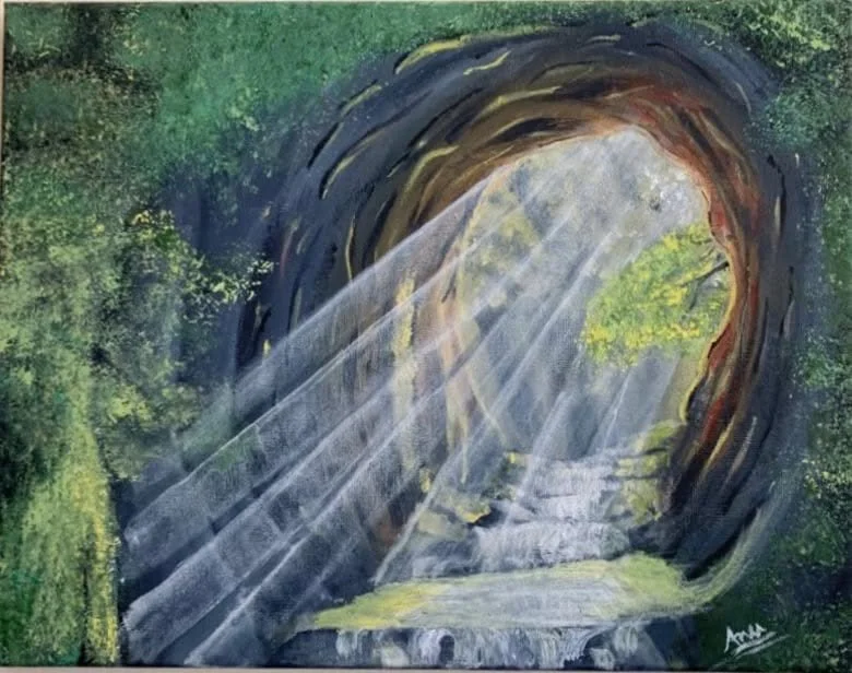 3d hollow cave with shimmer by Ananya aged 10.jpg