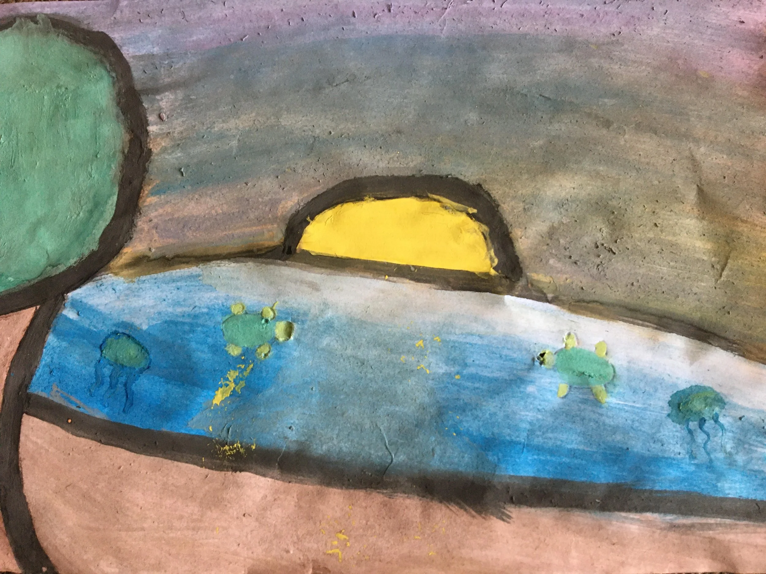 Sunset by the ocean by Makenzie aged 7.jpg