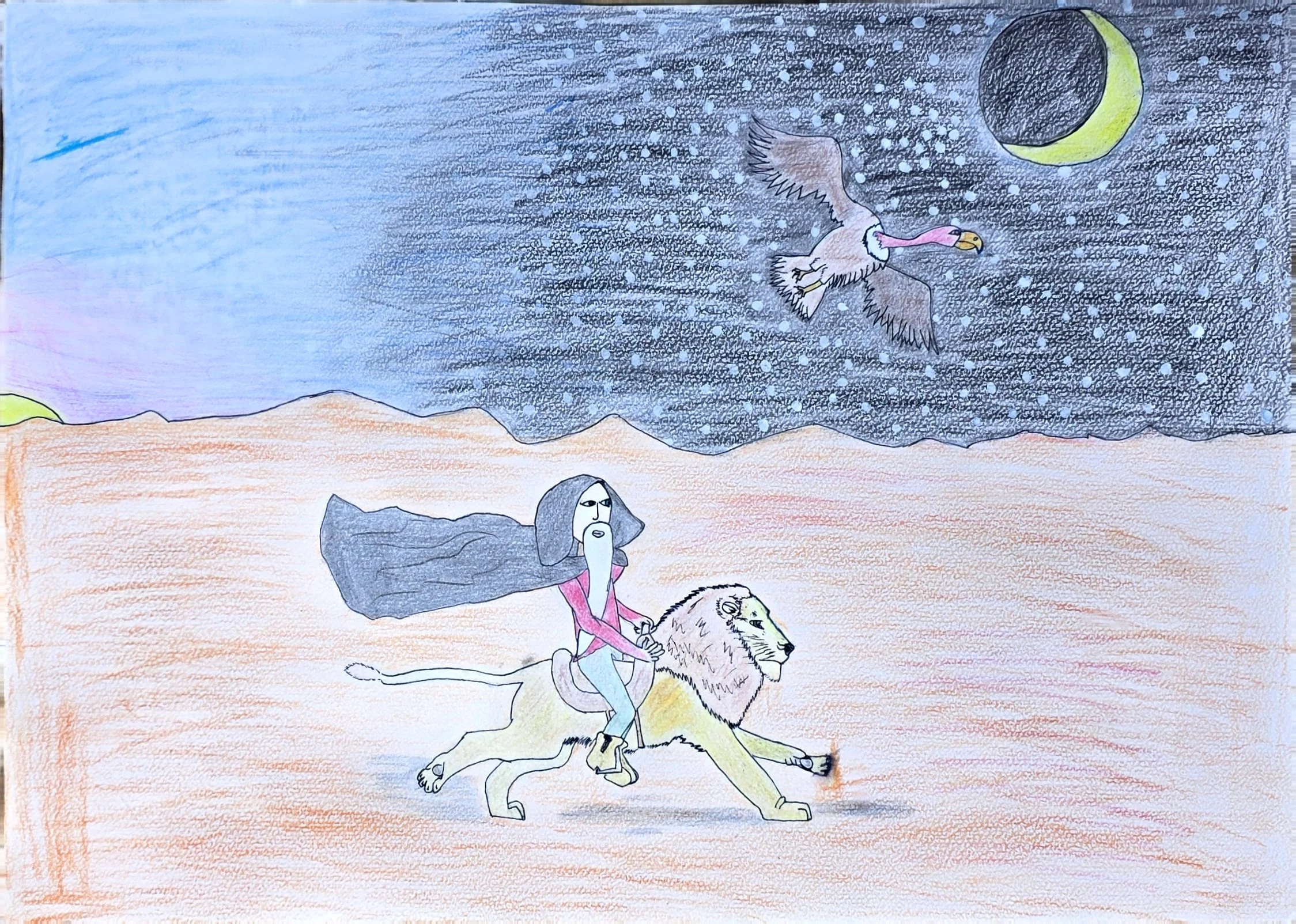 'Riding the desert' by Josie aged 12