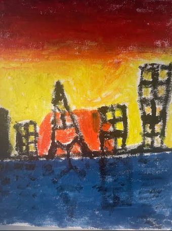 Beautiful dark night by Jiwoo aged 7.PNG