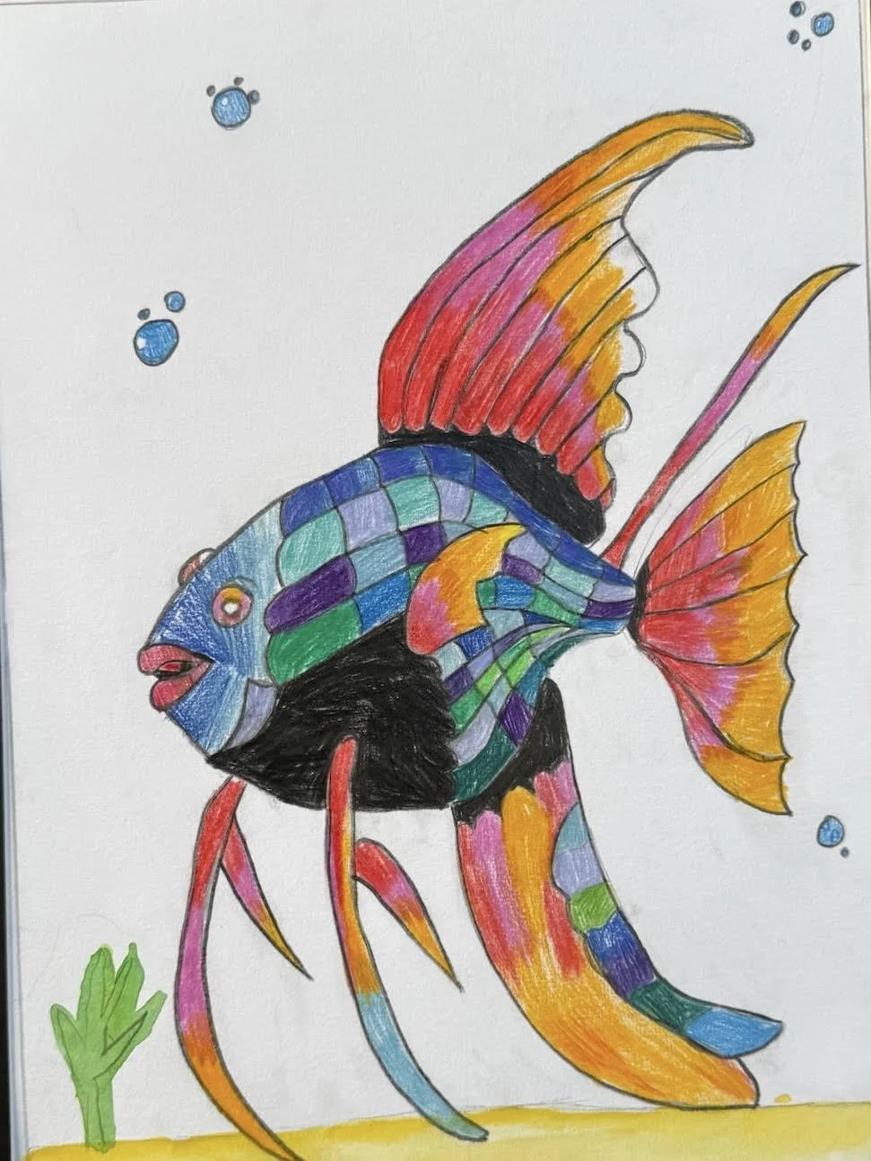 'Rainbow fish' by Harper aged 9