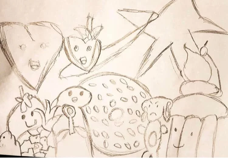 Cartoon characters by Ada aged 7.jpg