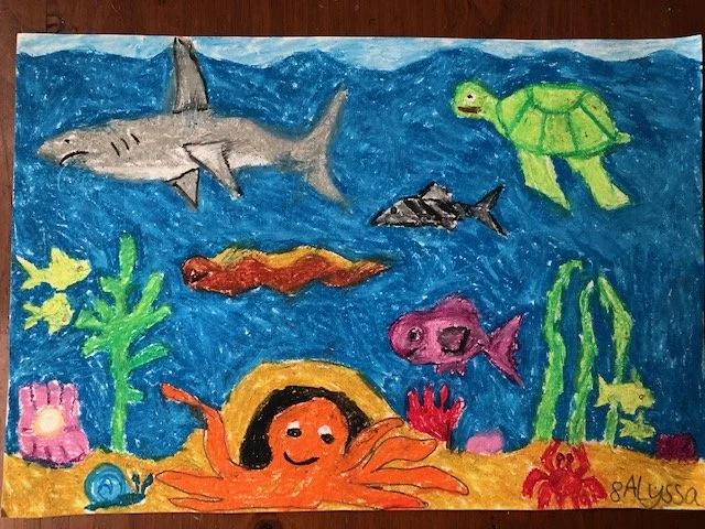 'Underwater scene by Alyssa aged 8.jpeg