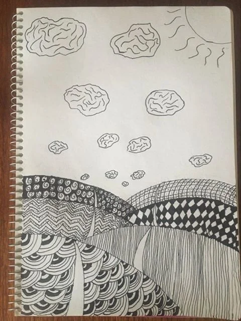 Patterned landscape by Amelia aged 11.jpg