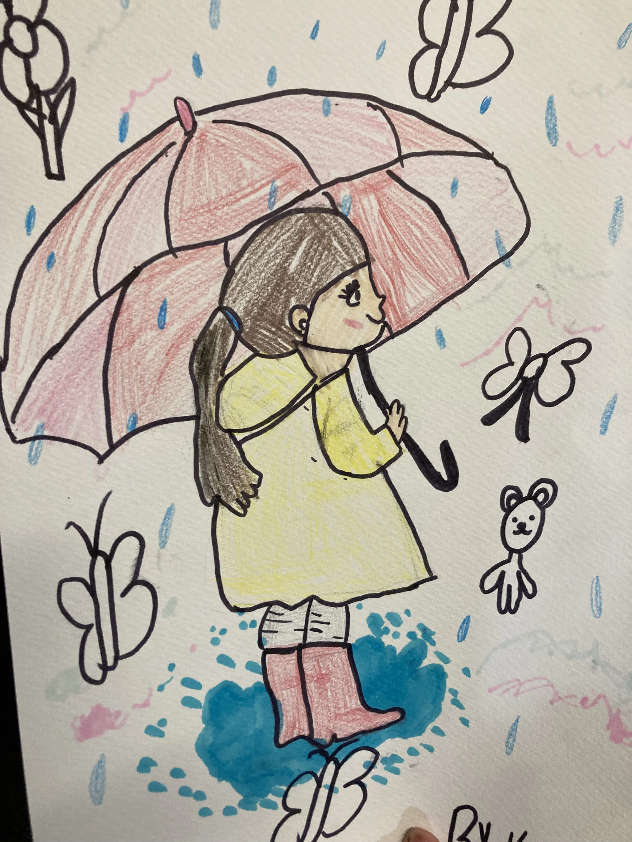 'In the rain' by Keira aged 8