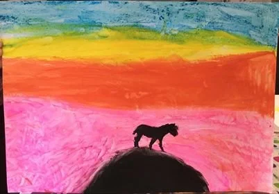 The sun goes down by Abbie aged 6.jpg