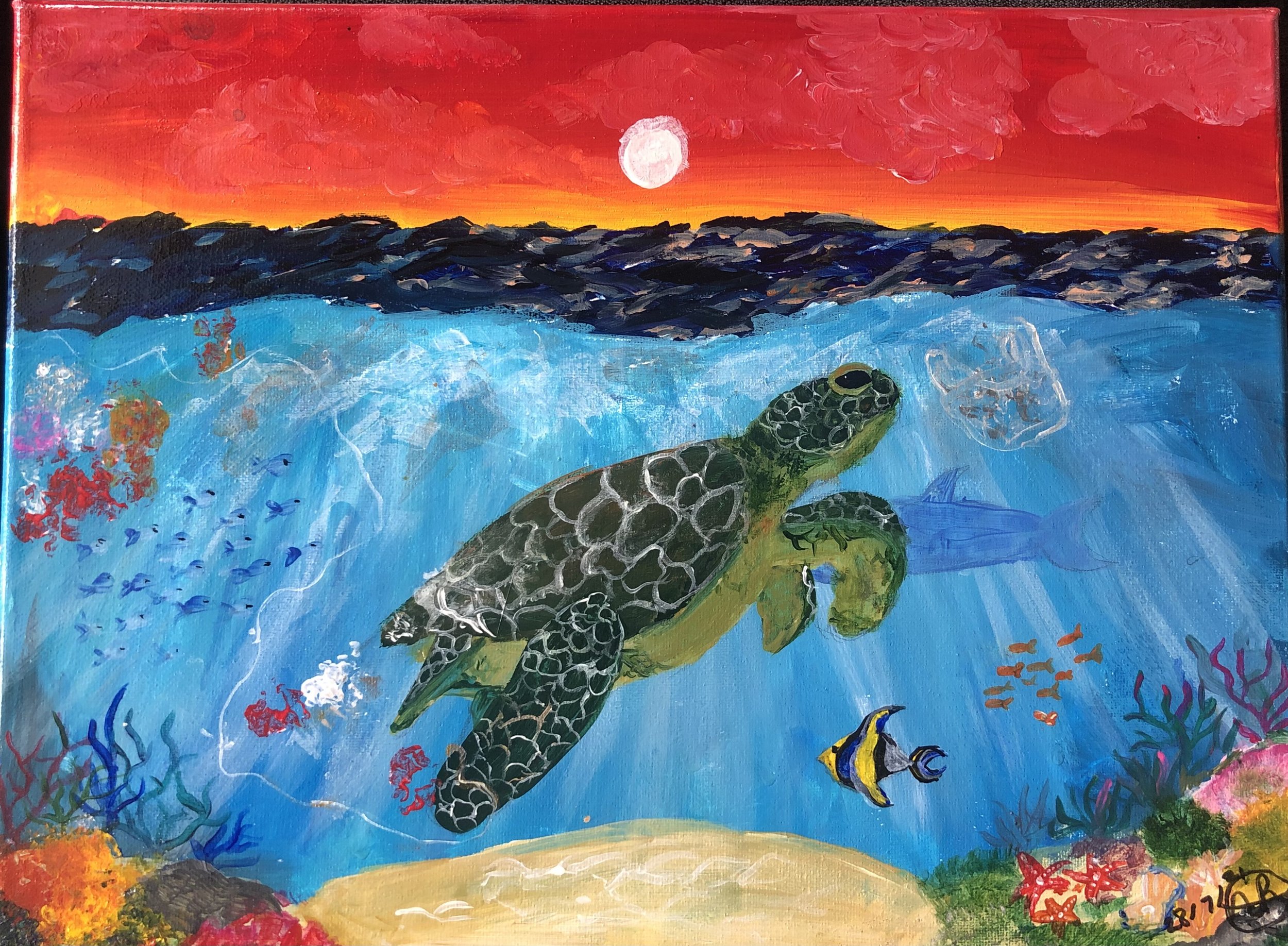 Endangered sea turtle by Akshara aged 11.JPG