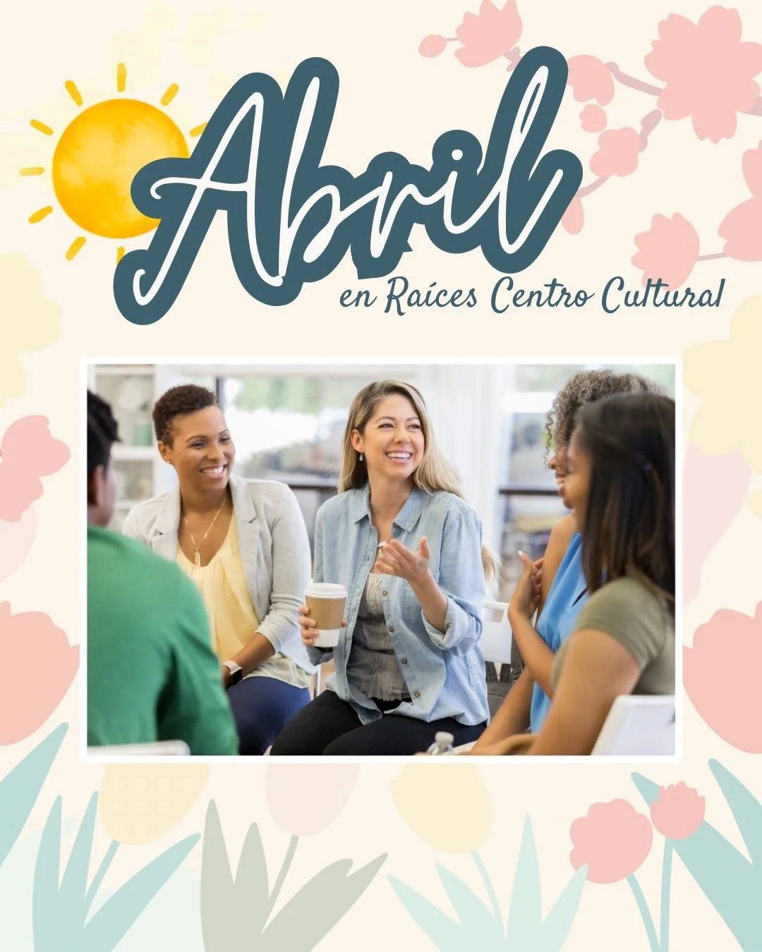 🌸 Abril en Ra&iacute;ces Centro Cultural 🌸

Este mes en Vigo tenemos planes para todos:
🗣️ practicar ingl&eacute;s sin presi&oacute;n
☕ caf&eacute; + conversaci&oacute;n
👨&zwj;👩&zwj;👧 actividades para peques y familias
🎉 y eventos especiales p