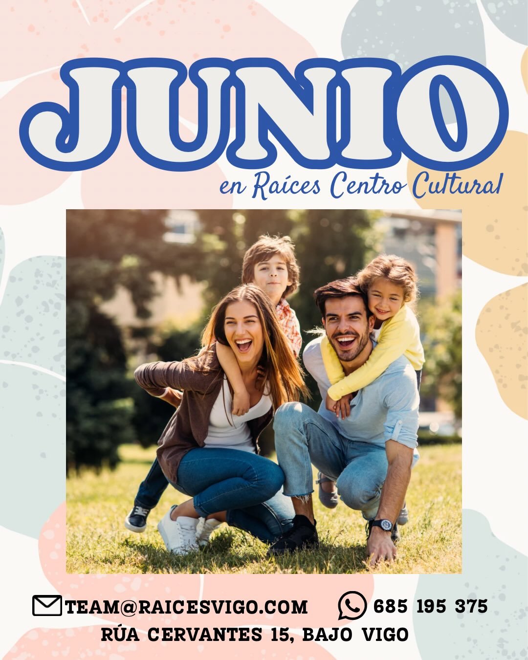 🌿✨ &iexcl;Junio viene cargadito de planes en Ra&iacute;ces Centro Cultural! ✨🌿

Este mes seguimos creando comunidad, aprendiendo, jugando y compartiendo momentos especiales en familia 💛

📚 English Club para practicar ingl&eacute;s sin presi&oacut