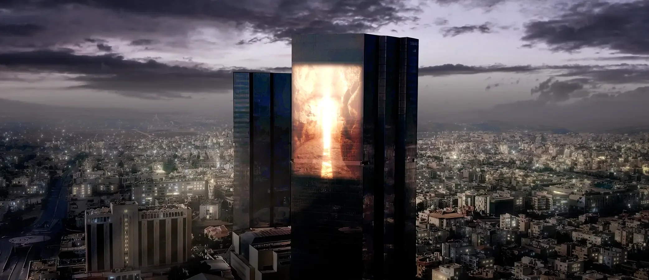 Jordan Gate Towers Projection Mapping ad Amman