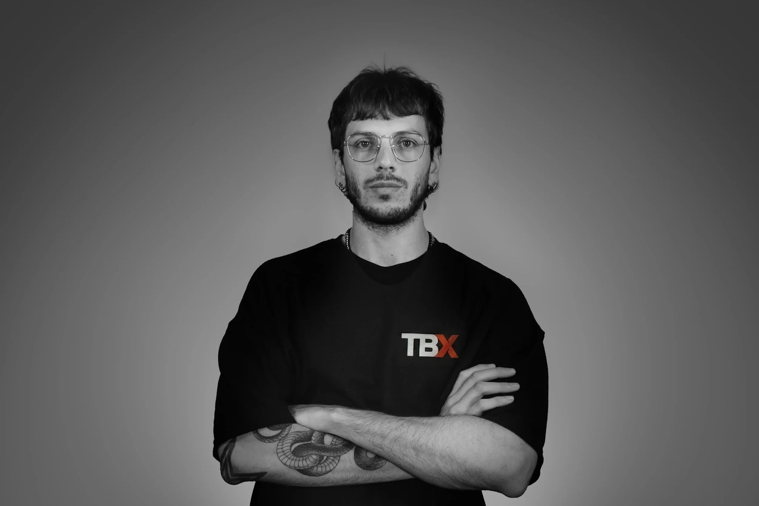 A generic user avatar icon with a gray circle representing on member of the TBX Agency's team. Massimo Mora, Alex Betti