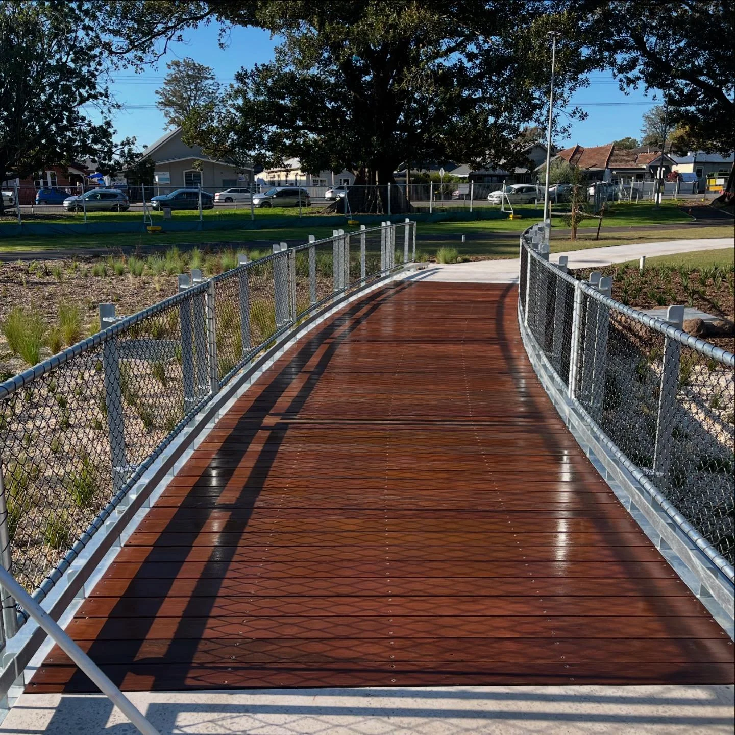Our Hunnit team adding some beautiful hardwood decks and footbridges to the new and improved Gregson Park in Hamilton