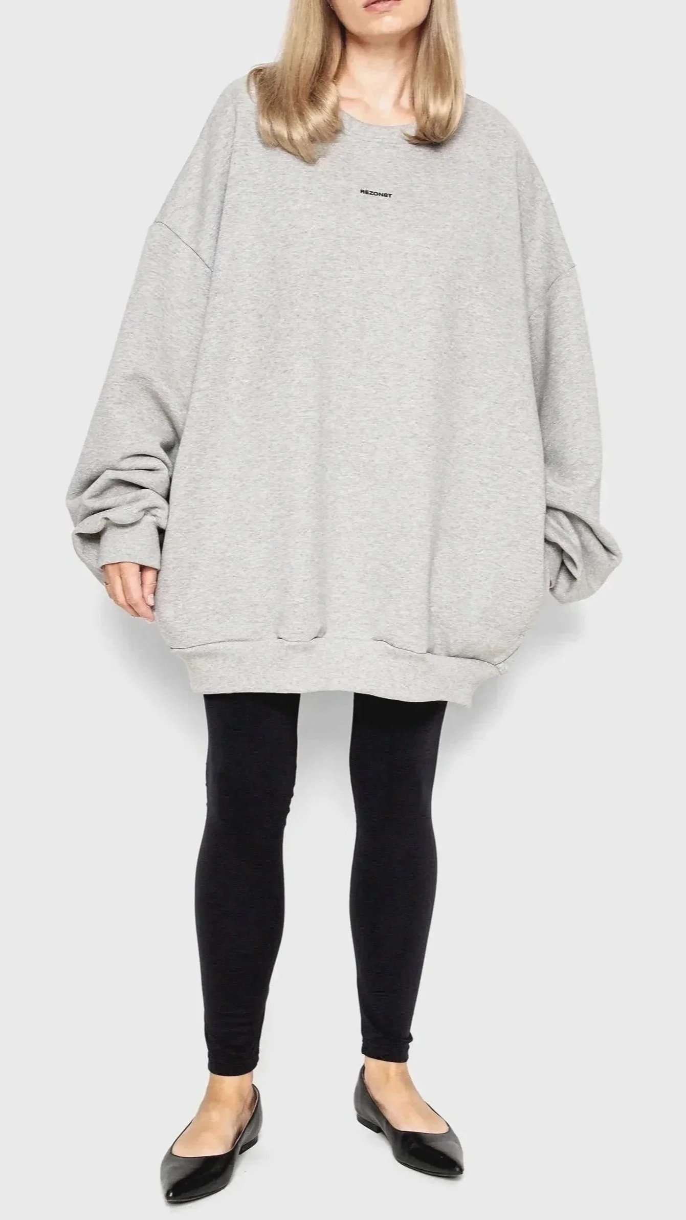 Oversized sweatshirt in organic cotton in grey