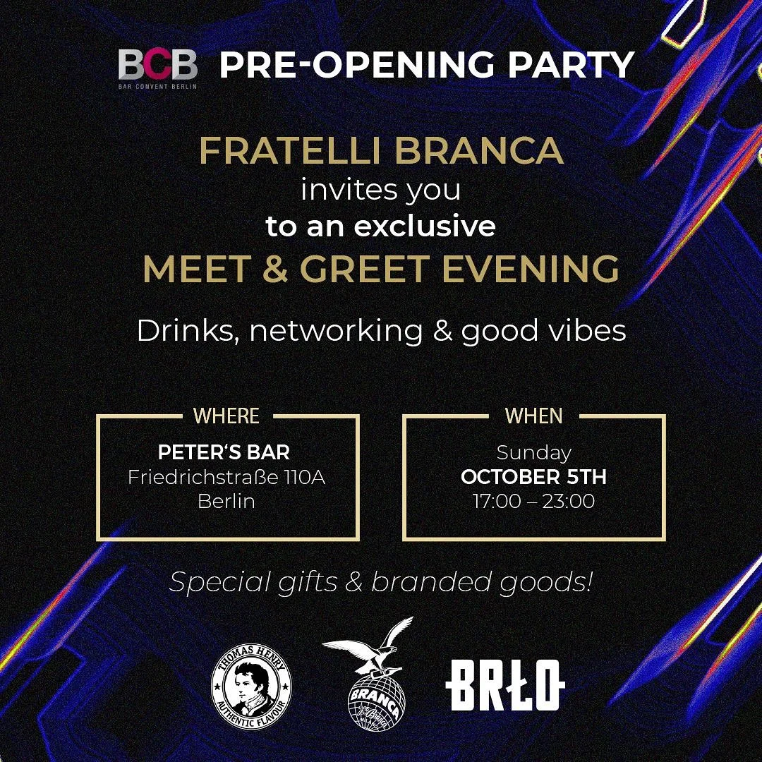 FRATELLI BRANCA meet &amp; greet at PETER&rsquo;S 🦅
It&rsquo;s that time again - one of our favorite nights.

Warm up before BCB with Fratelli Branca, Thomas Henry &amp; BRLO: good drinks, good people, no regrets.

Be a good Peter.