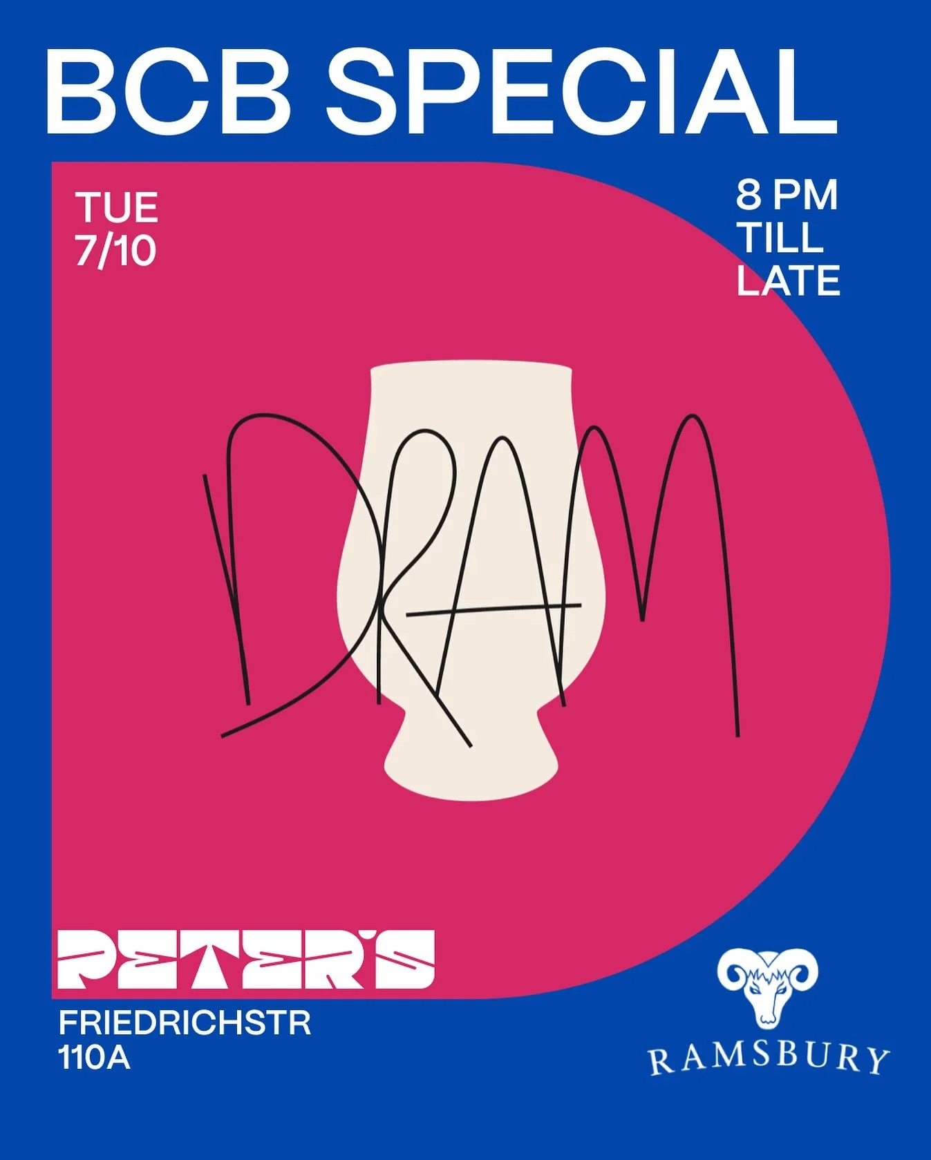 Dram Bar at PETER&rsquo;S 🍸
BCB Tuesday, Oct 7 &rarr; 8 pm till the last glass is poured.

Guest hosting, shared vibes: 3x Dram drinks, 3x PETER&lsquo;S drinks. Limited runs - once they&rsquo;re gone, they&rsquo;re gone.

No fuss, just pool, good dr