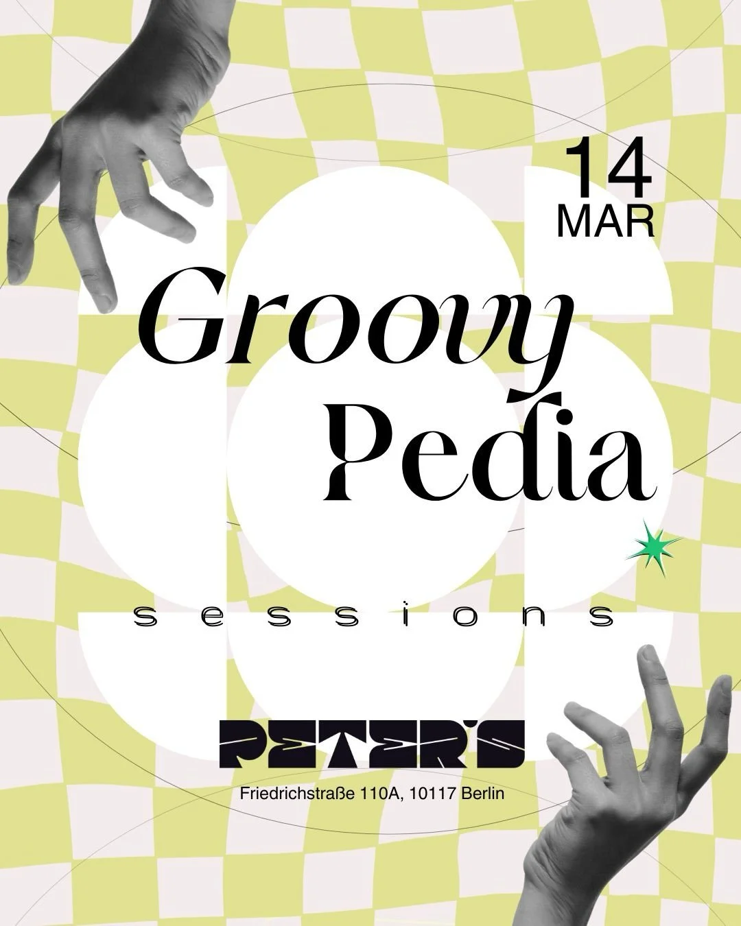 GroovyPedia is back at PETER&rsquo;S.

As Berlin slowly drifts out of winter and starts teasing us with that spring energy, the temperature is rising and so are the grooves.

On Saturday, March 14, @groovypediasessions takes over our space once again