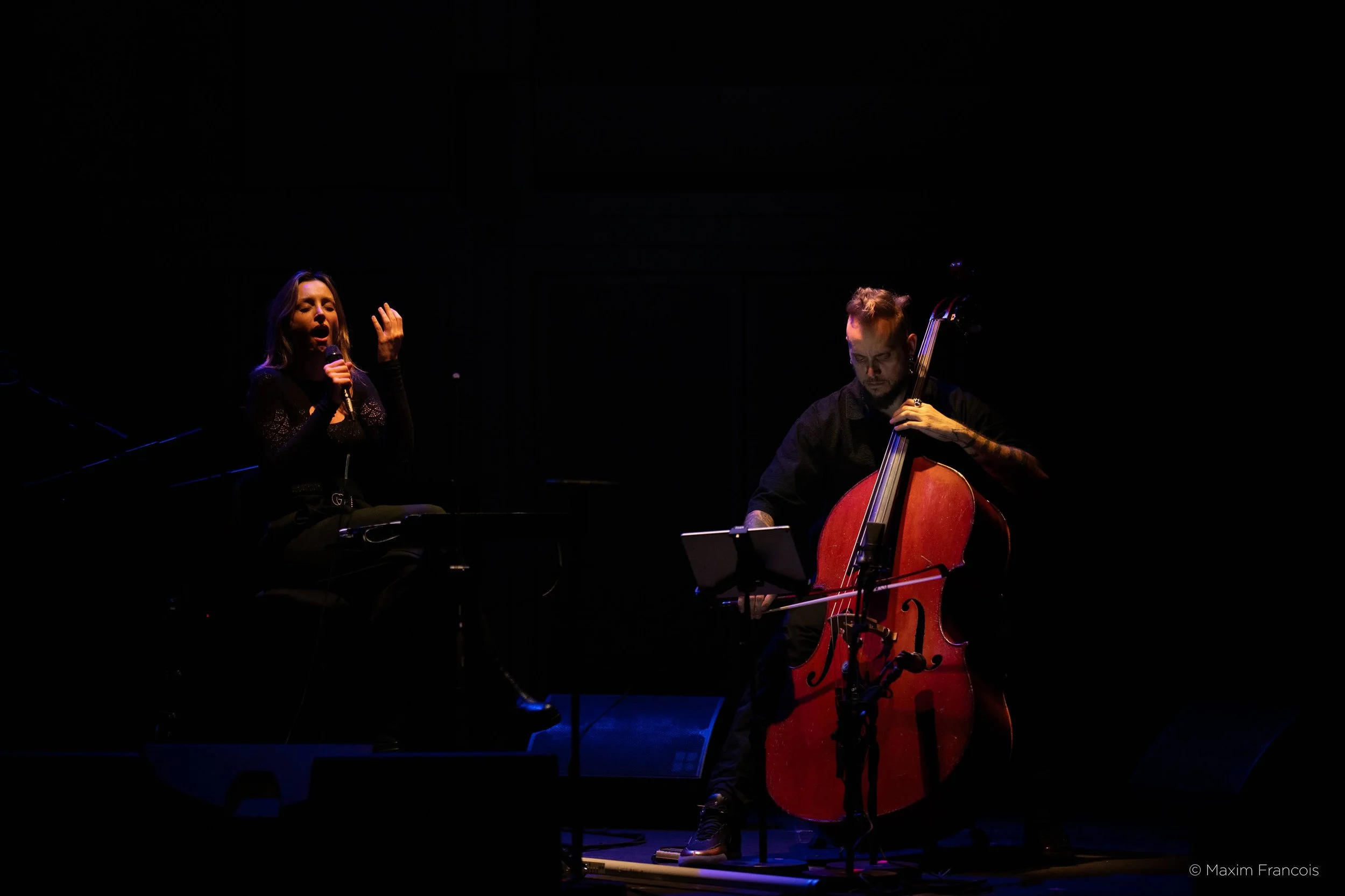 Dimorphos Delta/ Folk Song VII* [2026],
Sofia Avramidou, Nicolas Crosse, IRCAM – Centre Pompidou, Festival Présences, © Maxim François