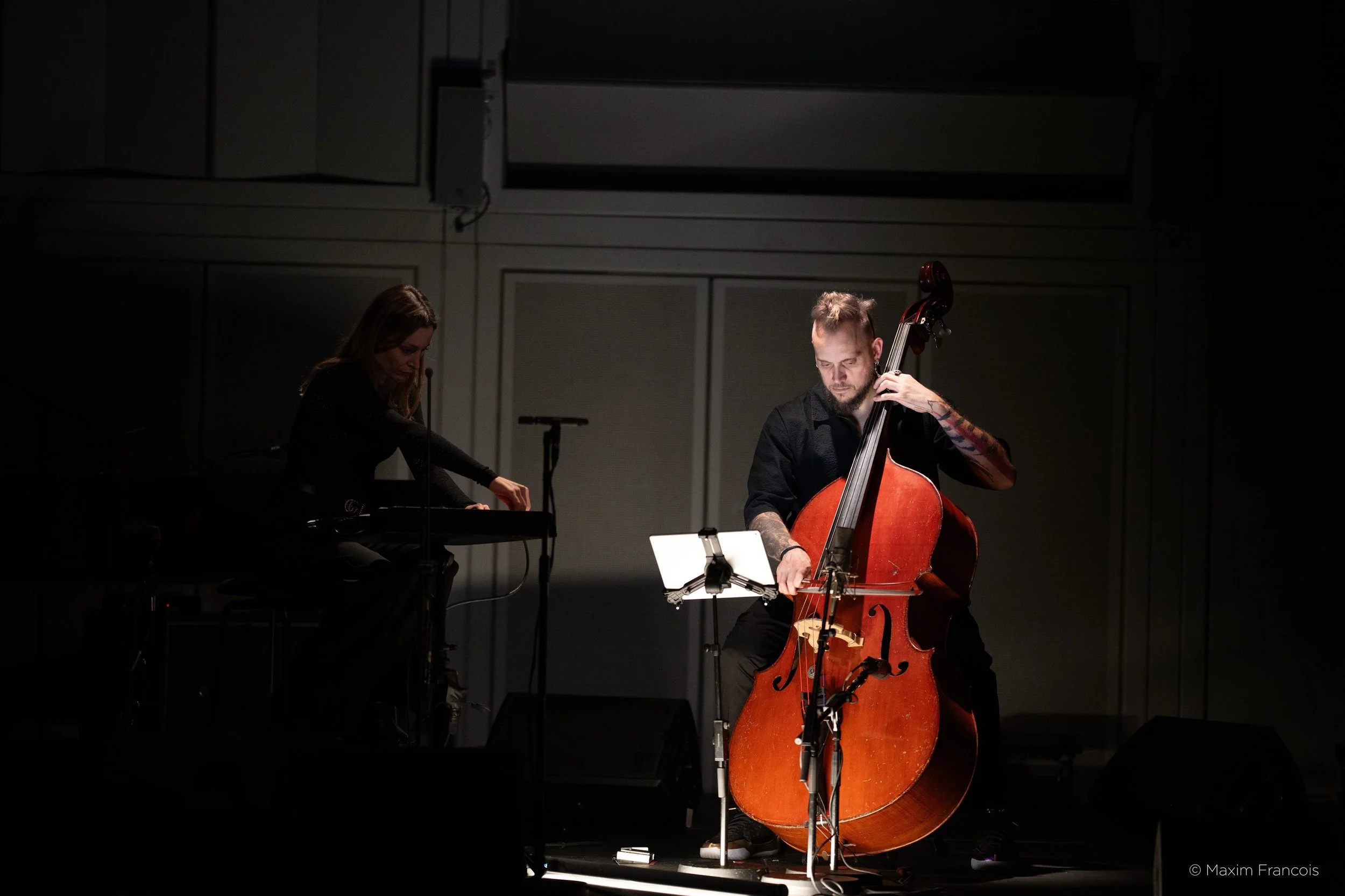 Dimorphos Delta/ Folk Song VII* [2026],
Sofia Avramidou, Nicolas Crosse, IRCAM – Centre Pompidou, Festival Présences, © Maxim François