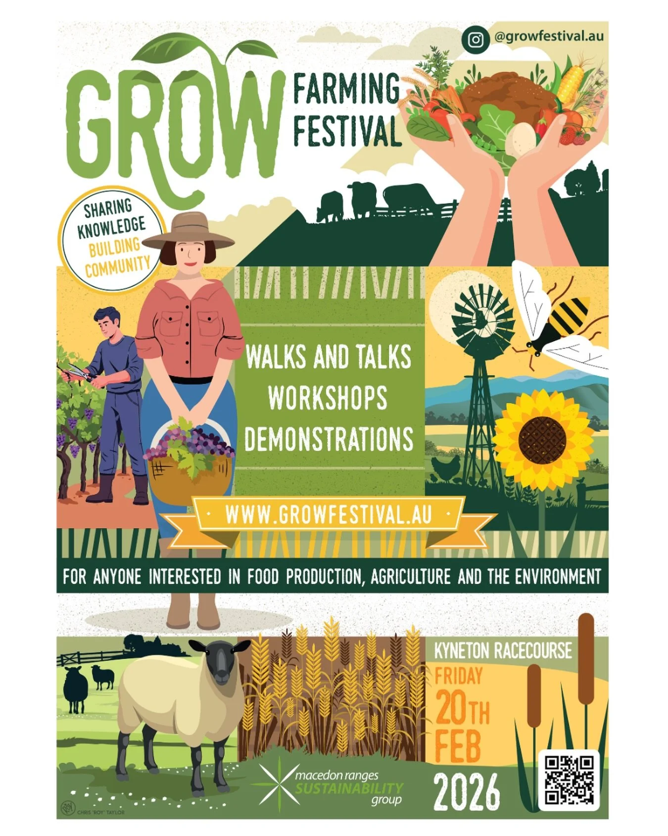 Secure your GROW tickets now!

🌱GROW is a one-day farming festival for anyone interested in agriculture &amp; the environment

GROW Festival brings together farmers, scientists, innovators and agribusinesses to explore how we can best look after the
