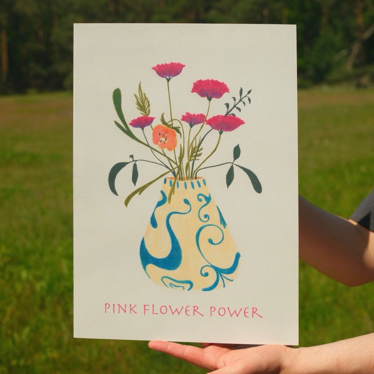 Print A3 Flowers - Hot Pink Summer Collection