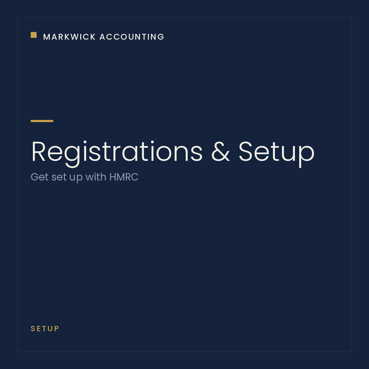 HMRC Registrations & Setup
