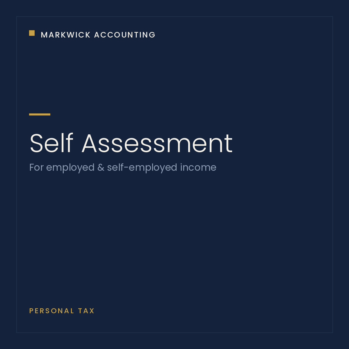 Self Assessment (excl. landlords)
