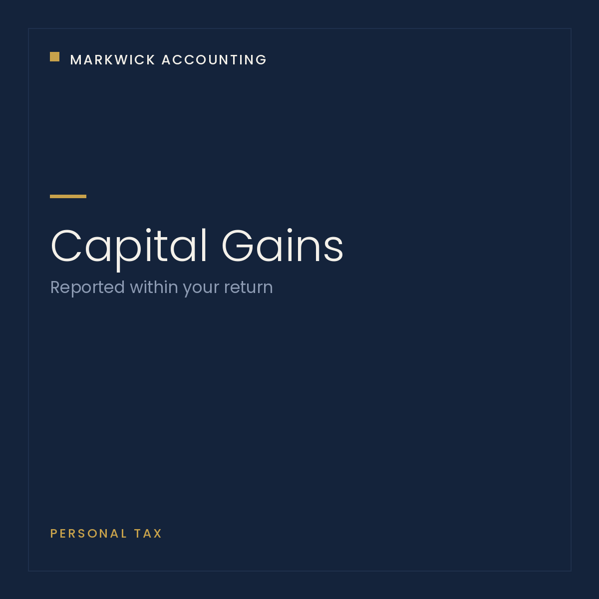Capital Gains (within Self Assessment)
