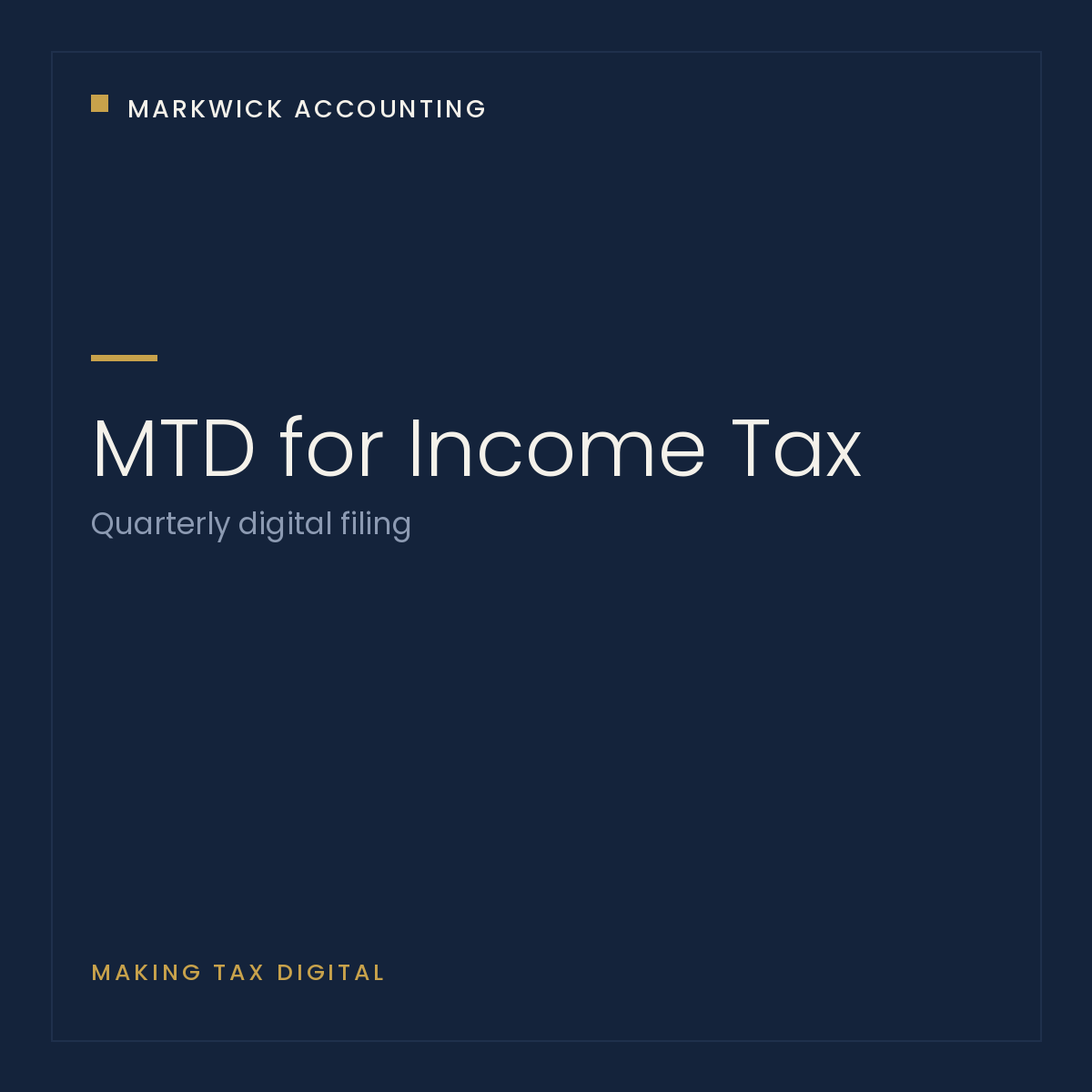 MTD for Income Tax