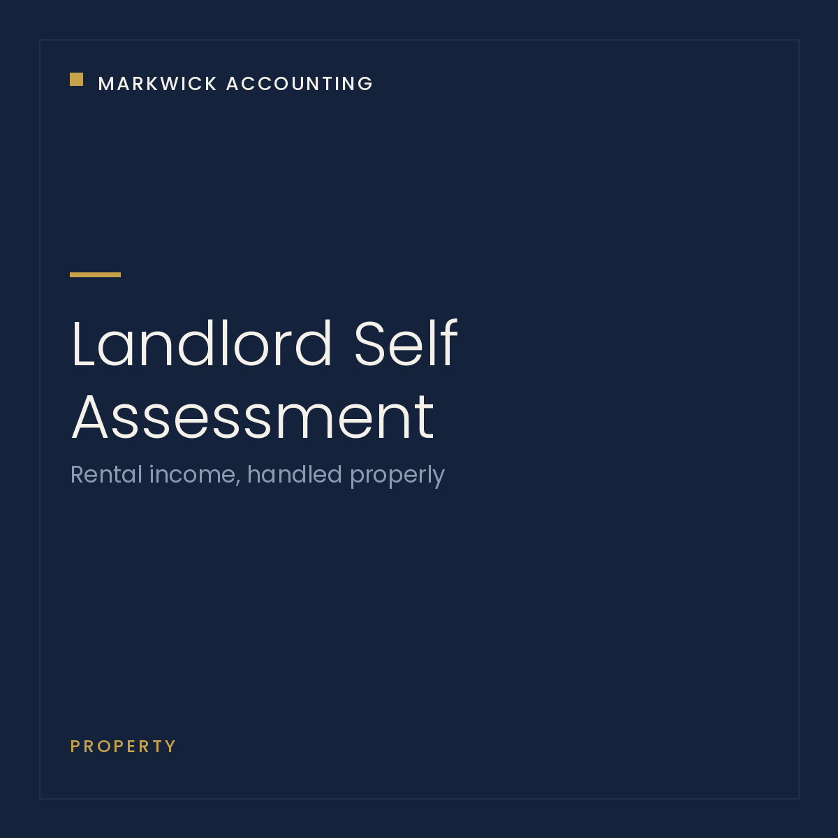 Landlord Self Assessment