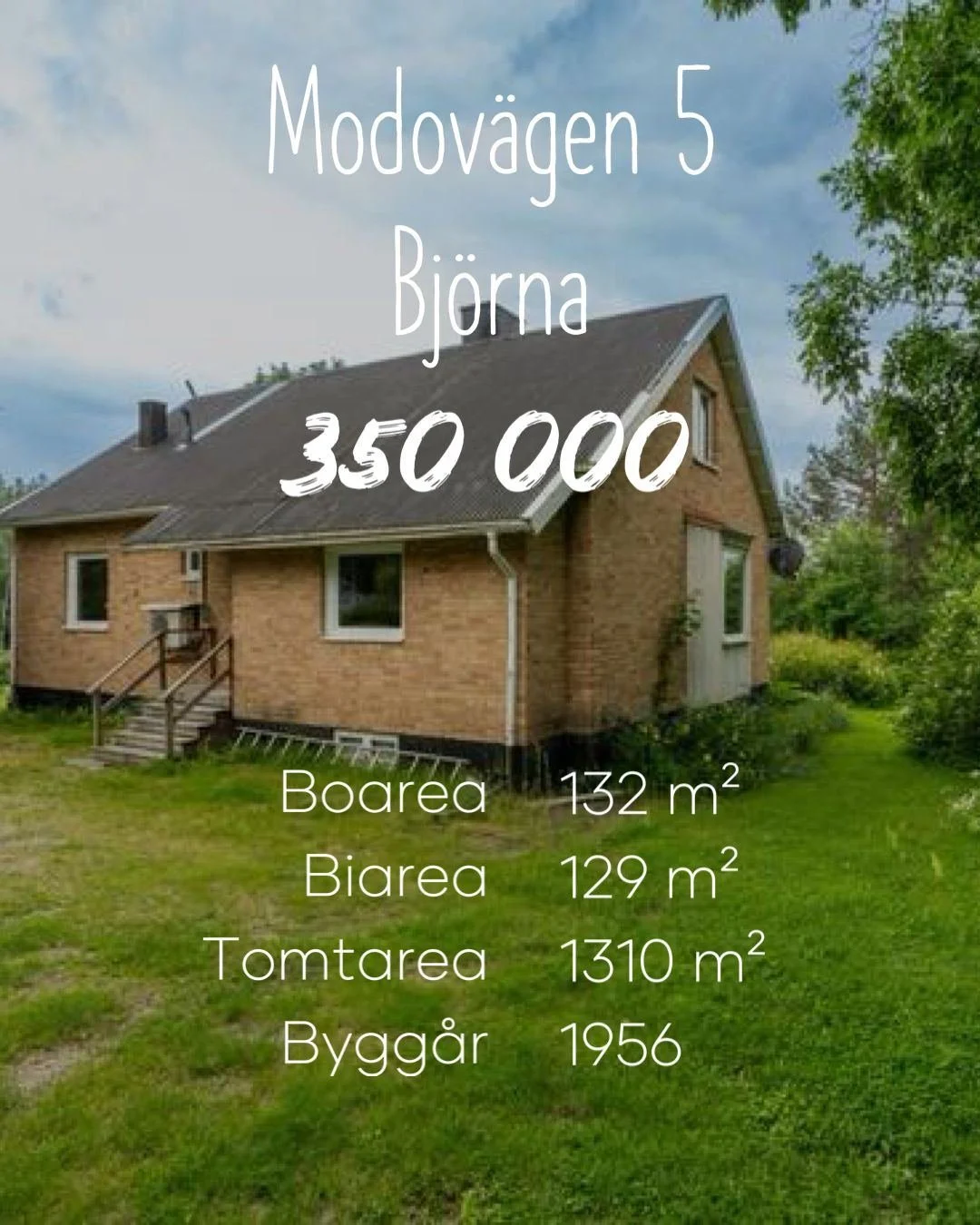 Friliggande villa i Bj&ouml;rna med m&ouml;jlighet att s&auml;tta sin egna pr&auml;gel. Boa om ca 132 kvm och bia om ca 129 kvm. I centrala Bj&ouml;rna finner du n&auml;rservice, mataff&auml;r, bensinstation, skola och fotbollsplan. 

L&auml;s mer vi