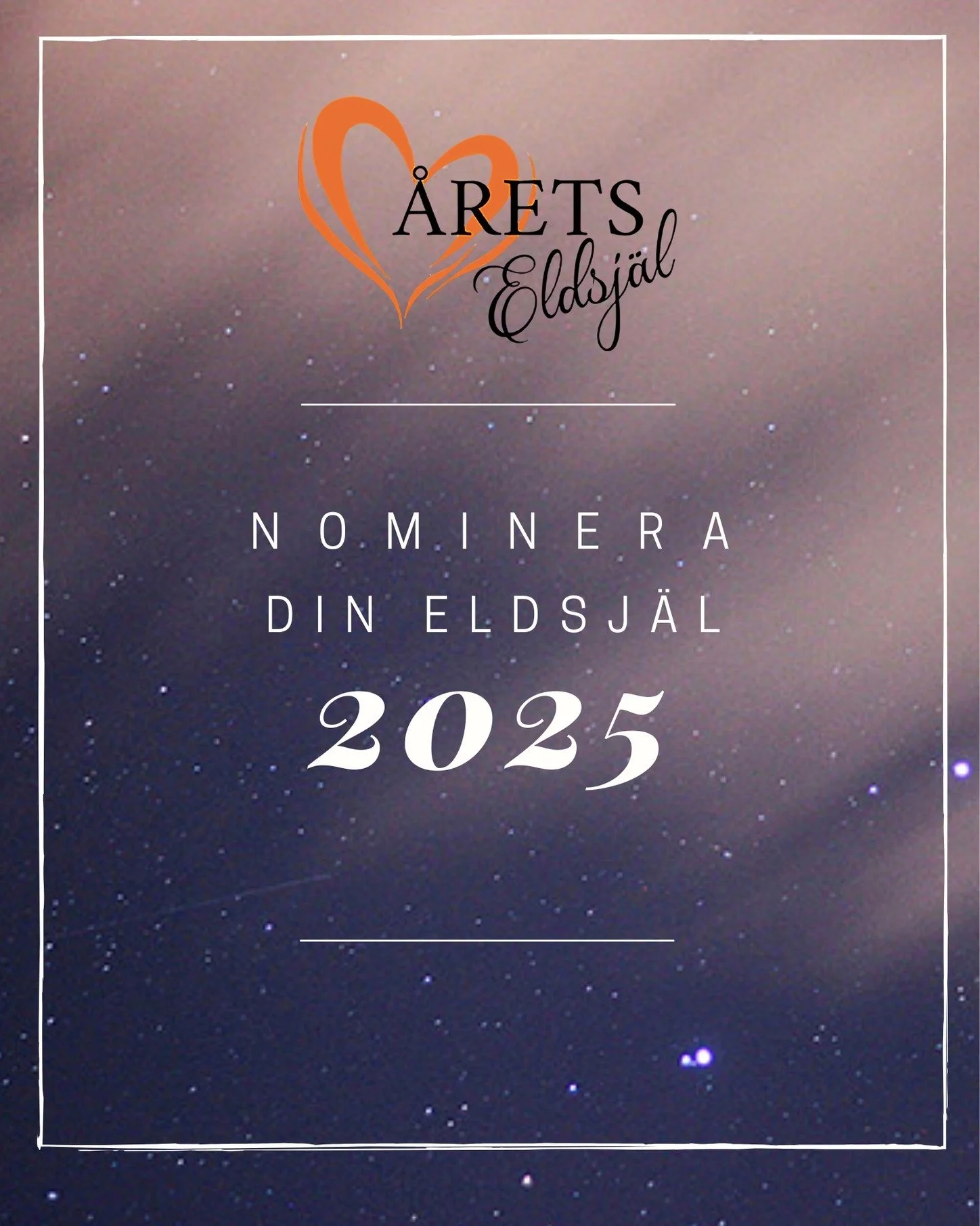 &Auml;ntligen &auml;r det dags f&ouml;r v&aring;r &aring;rliga eldsj&auml;lsnominering!

Varje &aring;r utm&auml;rker vi en f&ouml;rening, ett f&ouml;retag och en privatperson med &quot;&Aring;rets eldsj&auml;l&quot;. Syftet med priset &auml;r att up