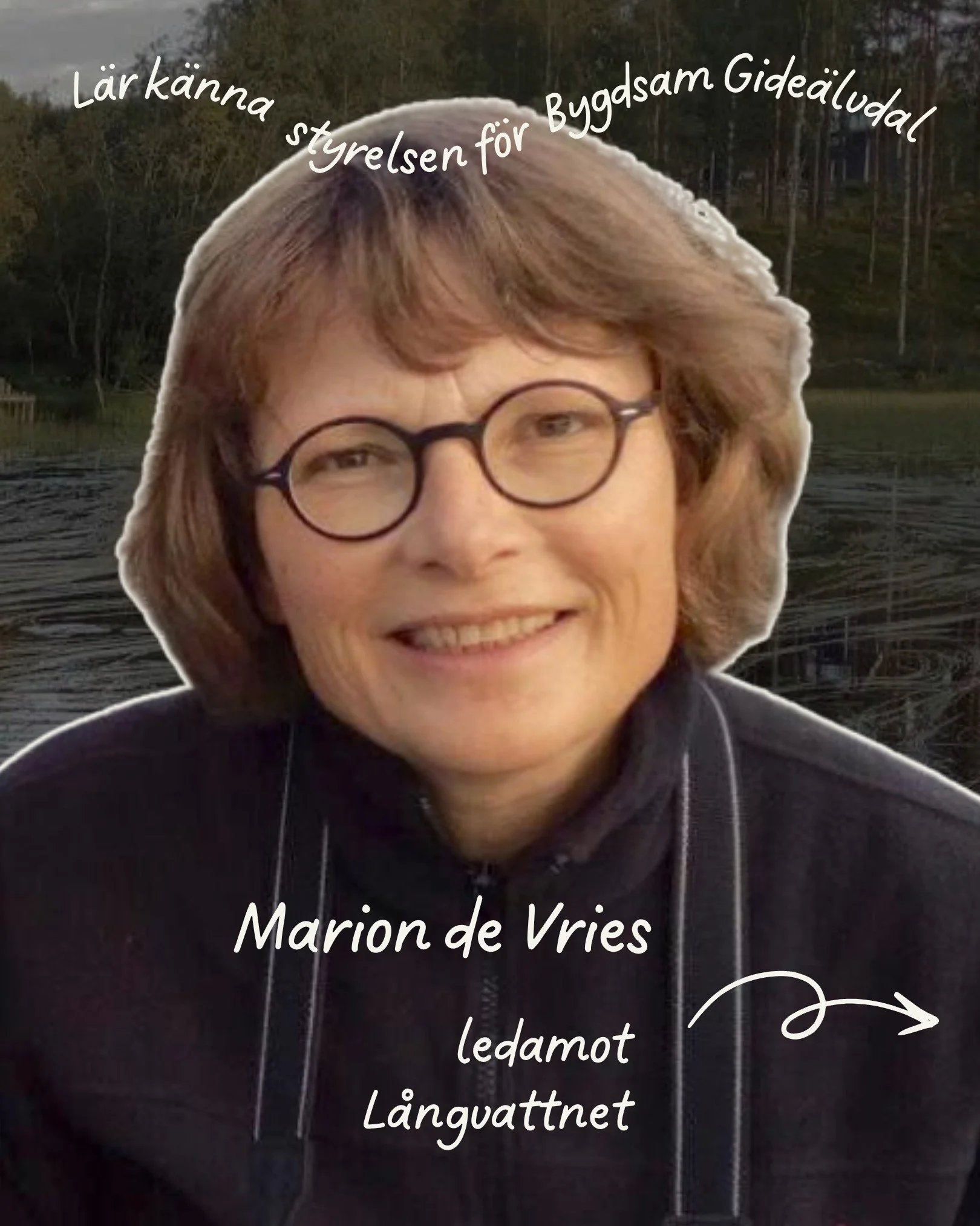 Hall&aring; d&auml;r! Jag &auml;r Marion de Vries och sedan 2025 i styrelsen f&ouml;r Bygdsam Gide&auml;lvdal. Jag &auml;lskar djur, natur och att vara ute &mdash; p&aring; vintern tar jag g&auml;rna sn&ouml;skotern upp p&aring; Skallberget, och p&ar