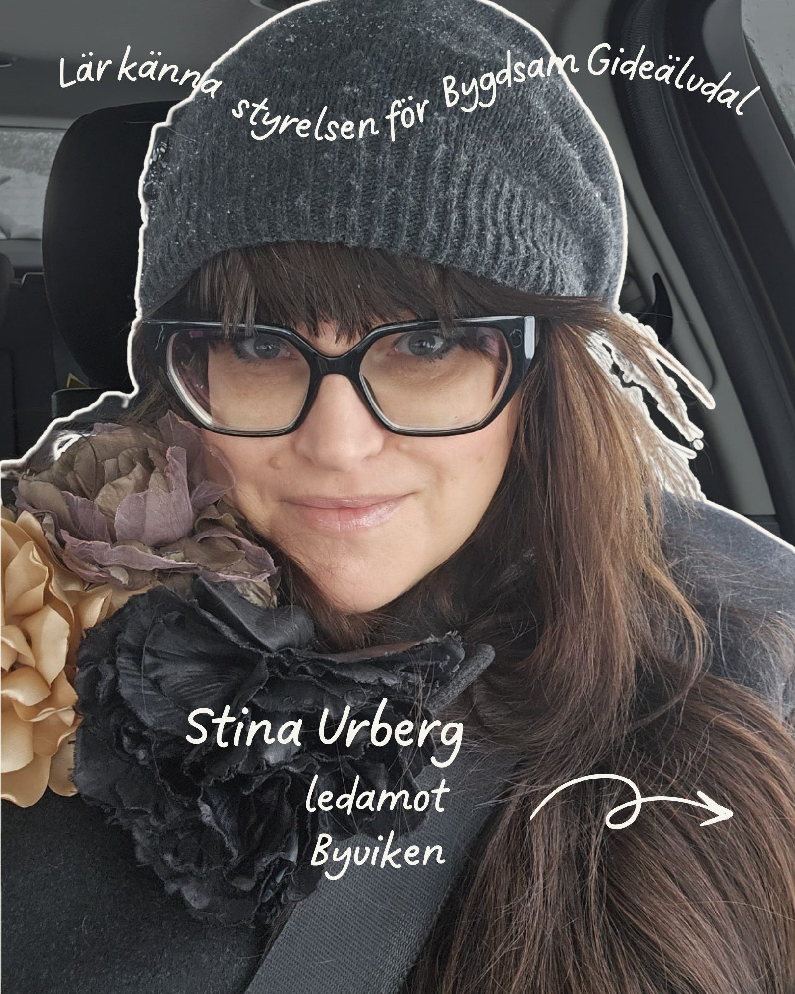 Hej allihopa!

Jag &auml;r Stina och &auml;r ledamot f&ouml;r Bygdsam Gide&auml;lvdal.

N&auml;r jag flyttade tillbaka till min barndoms by ville jag engagera mig &mdash; b&aring;de lokalt i det lilla, och i n&aring;got st&ouml;rre. Bygdsam passade i