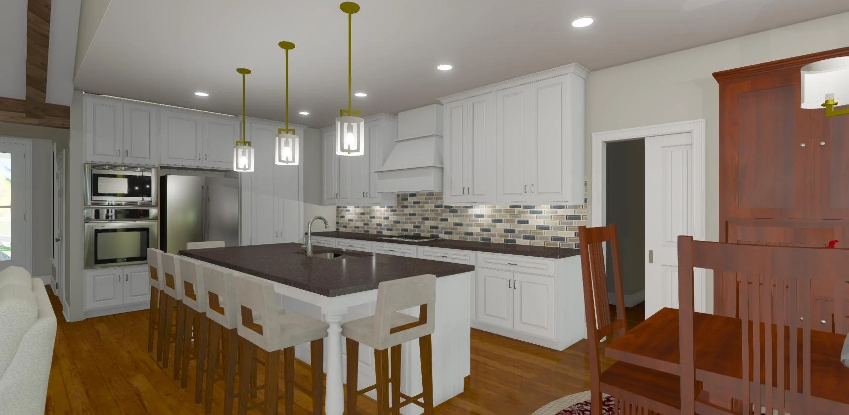 Kitchen with center island