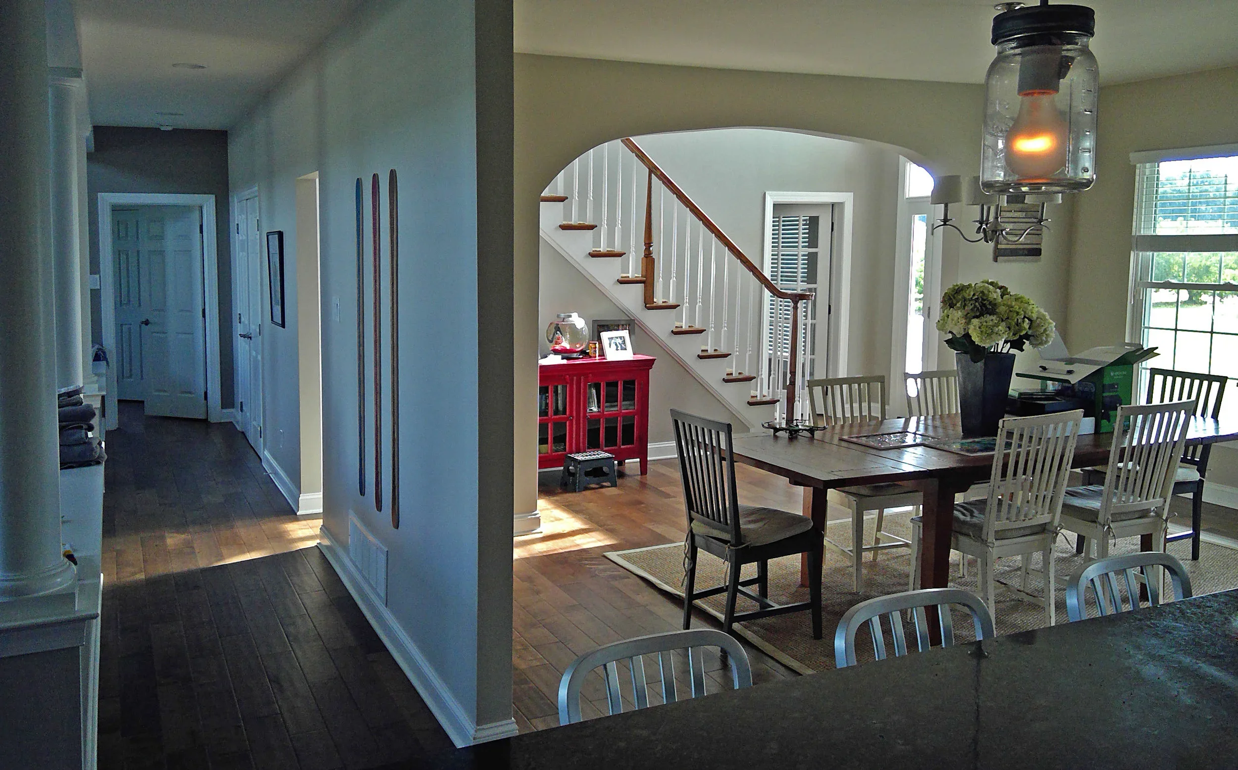 Interior hall and dining room