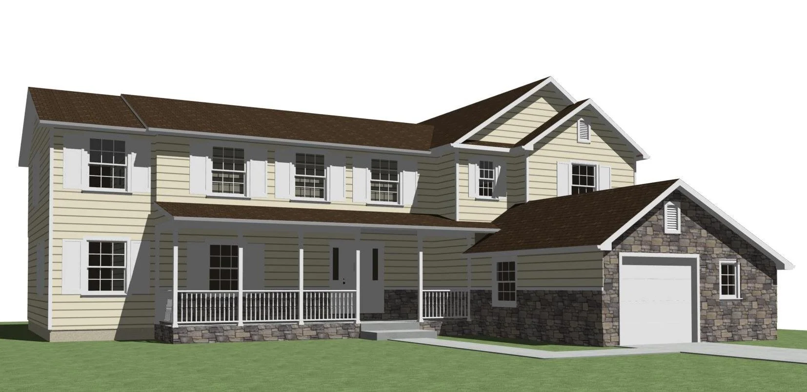 3D model of new second story addition