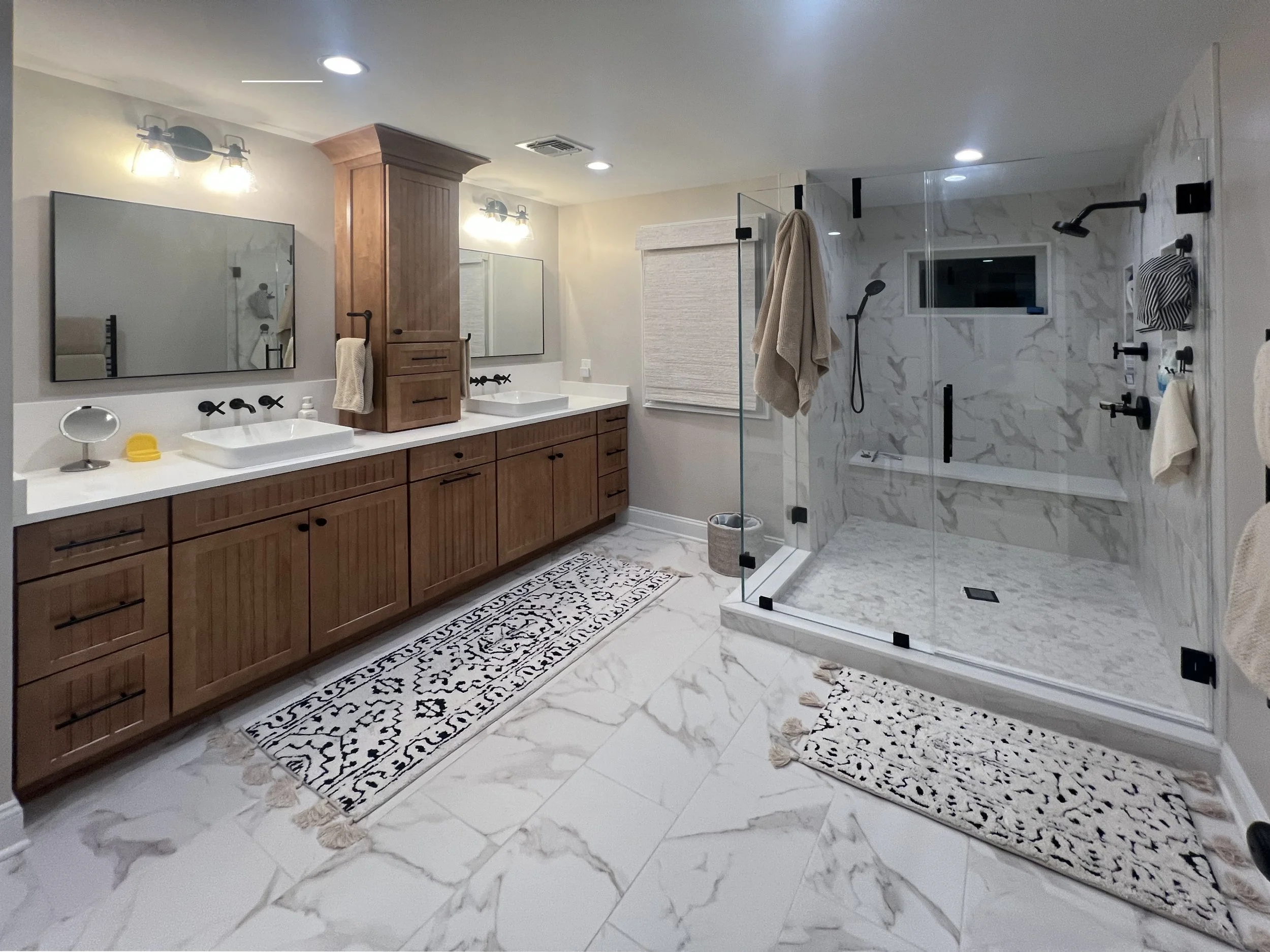 Primary bathroom with walk-in shower