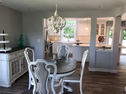 Dining room with pass-through to kitchen