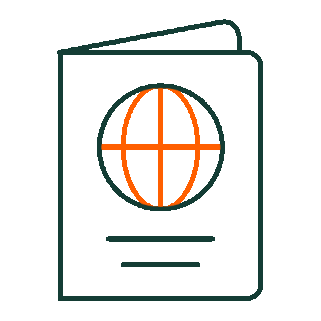 photographic id passport icon animated