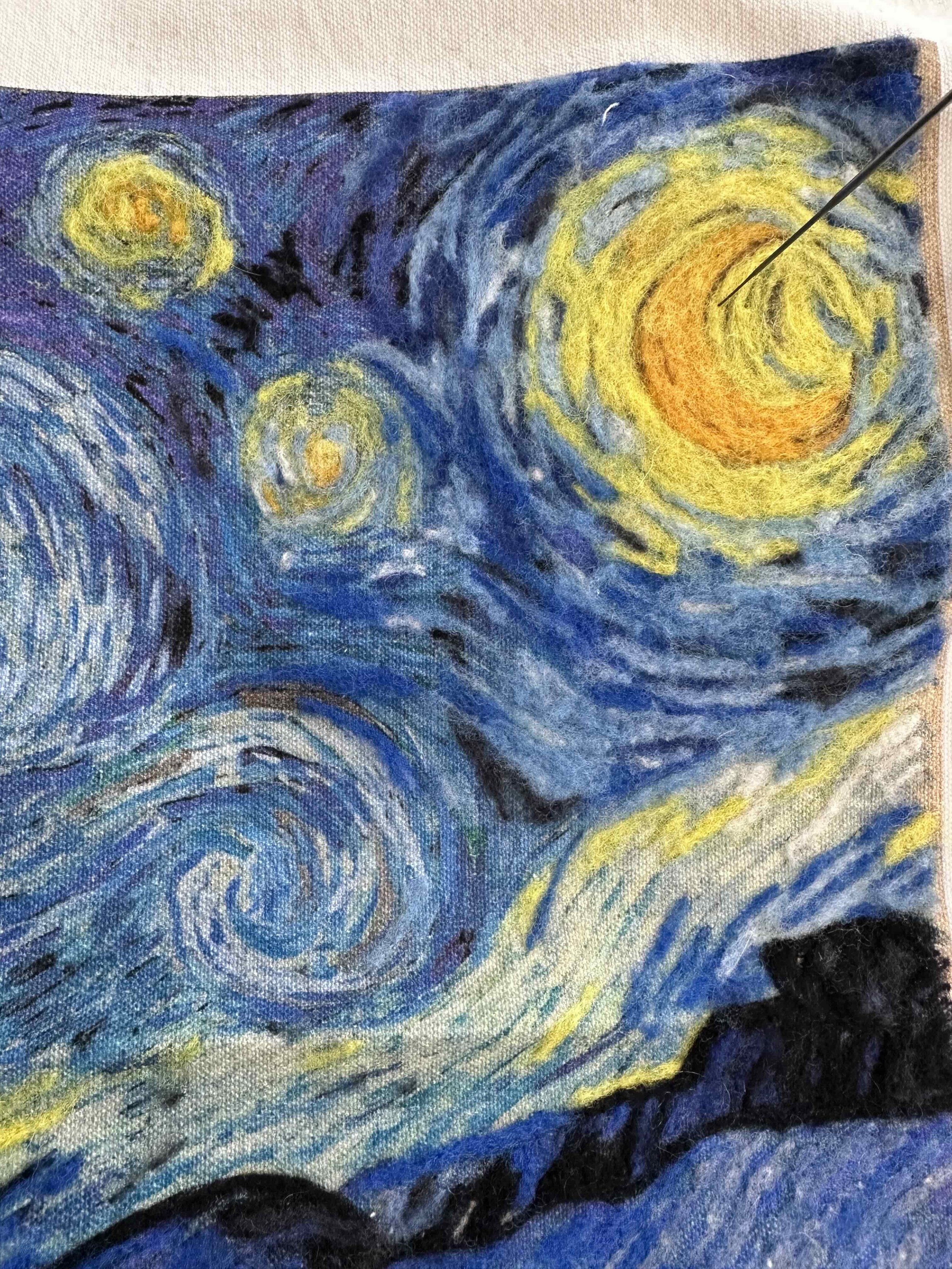 Fine art colouring - Large canvas Starry Night