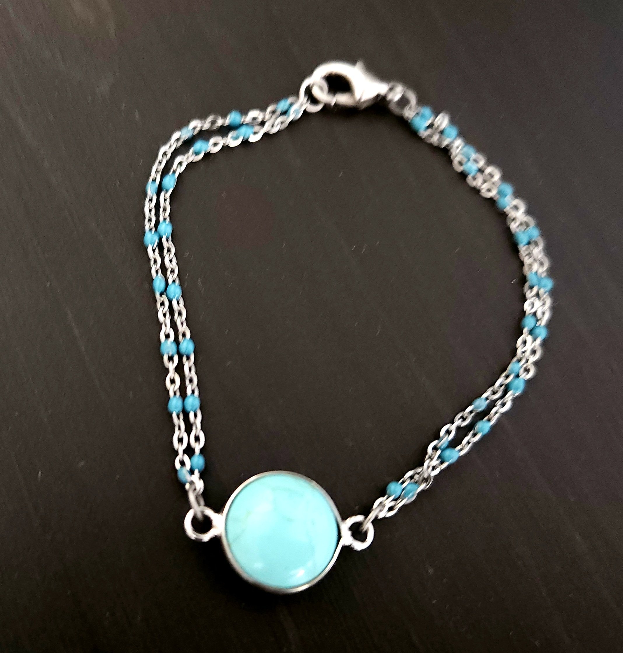Twin Trails Turquoise Coin Bracelet