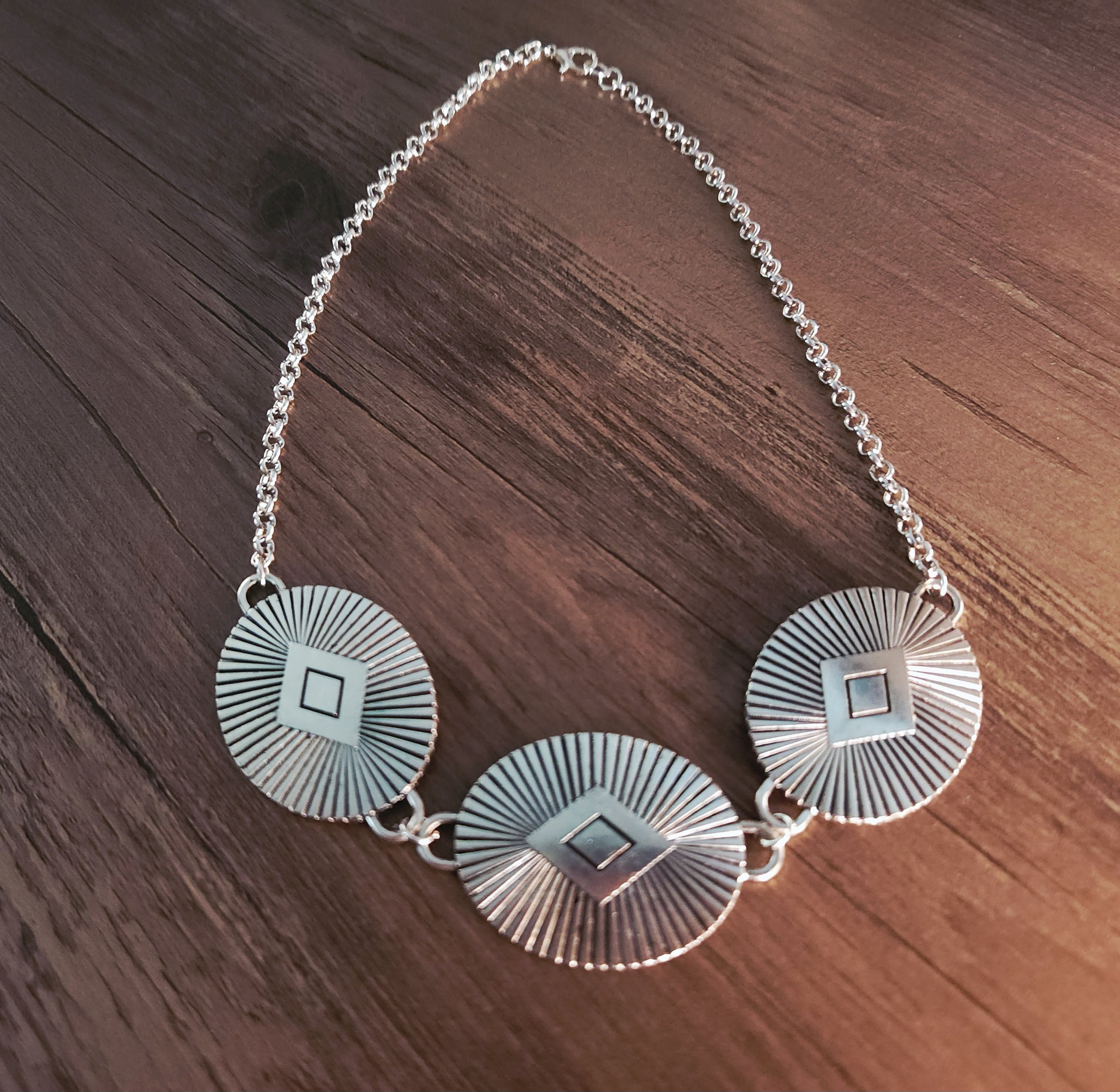 silver western necklace cowgirl sand and and canvas